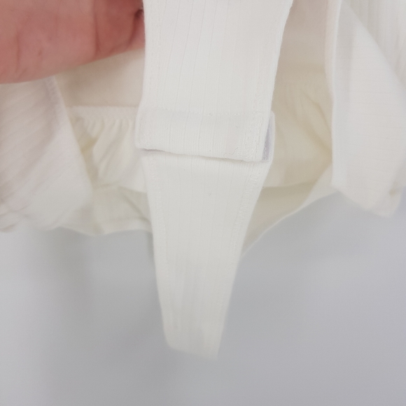 NWT Free People Marissa Ribbed Ivory Bodysuit XS - Picture 10 of 10